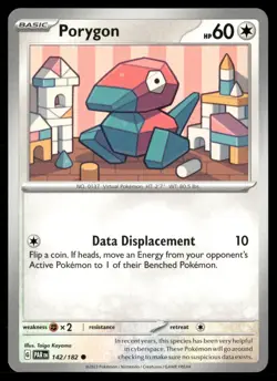 Porygon 142/182 Common Paradox Rift Pokemon Near Mint - Image 1