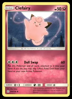 Clefairy 144/236 Uncommon Cosmic Eclipse Pokemon Near Mint - Image 1