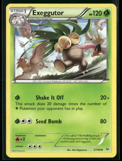 Exeggutor 2/108 Uncommon Roaring Skies Pokemon Moderately Played - Image 1