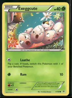 Exeggcute 1/108 Common Roaring Skies Pokemon Heavily Played - Image 1