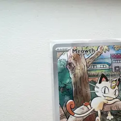 Pokemon Meowth 106/094 Illustration Rare Full Art Holo Me02 English - Image 2