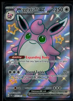 Wigglytuff ex 222/091 Paldean Fates Shiny Ultra Rare Pokemon - Image 1