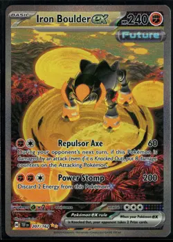 Iron Boulder ex 207/162 Temporal Forces Special Illustration Rare Pokemon - Image 1
