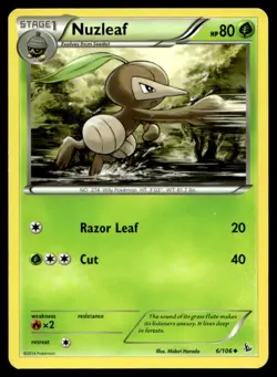Nuzleaf XY - Flashfire 6/106 MP Pokemon TCG | Buy 10 Get 10 Free - Image 1