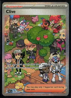 Clive 236/091 Paldean Fates Special Illustration Rare Pokemon - Image 1