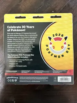 Pokemon TCG 2026 Pokemon Day Collection Box Celebrating 30 Years Of Pokemon - Image 2