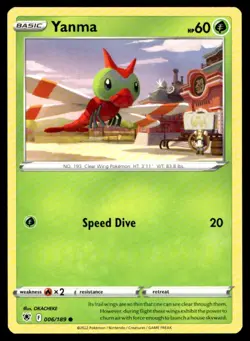 Yanma SWSH10: Astral Radiance 006/189 MP Pokemon TCG | Buy 10 Get 10 Free - Image 1