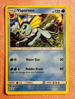 Vaporeon 18/68 Holo | Hidden Fates | 2019 Pokemon TCG Card | NM - Image 1