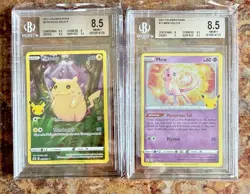 2021 Pokemon Celebrations Pikachu and Mew 25th Anniversary Lot of (2) BGS 8.5 - Image 1