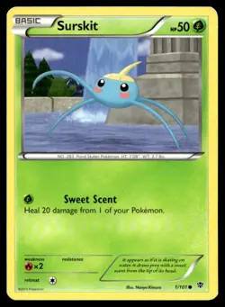 Surskit Plasma Blast 1/101 MP Pokemon TCG | Buy 10 Get 10 Free - Image 1