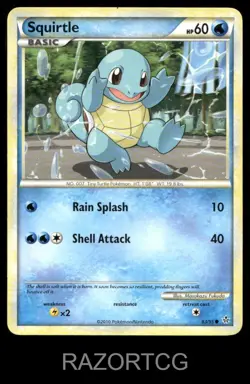 SQUIRTLE 63/95 C HGSS UNLEASHED POKEMON LP - Image 2