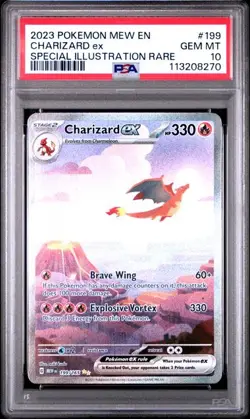 Pokemon Charizard ex 151 Special Illustration Rare #199 PSA 10 Gem Mint - Image 1