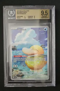 Pokemon Ascended Heroes Psyduck Illustration Rare BGS 9.5 Very High Subgrades - Image 1