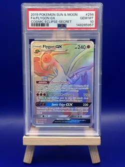 Pokemon Flygon GX 256/236 Rainbow Secret Rare Cosmic Eclipse PSA 10 GEM MINT - Image 1