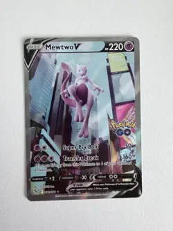 Pokemon TCG Mewtwo V #72/78 Full Art Ultra Rare NM Pokemon Go POSSIBLE GRADE - Image 1