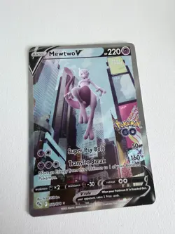 Pokemon TCG Mewtwo V #72/78 Full Art Ultra Rare NM Pokemon Go POSSIBLE GRADE - Image 2