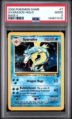 PSA 2 - 2000 Pokemon Base Set II Gyarados #7 - Image 1