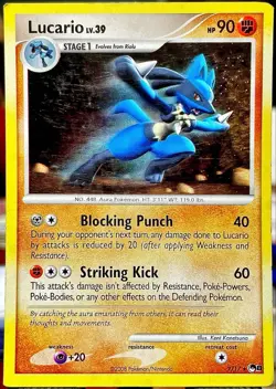 ⭐HOLO SWIRL⭐ Lucario POP Series 8 2/17 - LP 🔥 Pokemon TCG 🔥 - Image 1