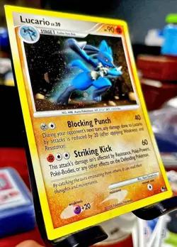 ⭐HOLO SWIRL⭐ Lucario POP Series 8 2/17 - LP 🔥 Pokemon TCG 🔥 - Image 2