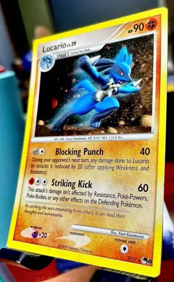 ⭐HOLO SWIRL⭐ Lucario POP Series 8 2/17 - LP 🔥 Pokemon TCG 🔥 - Image 3