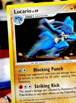 ⭐HOLO SWIRL⭐ Lucario POP Series 8 2/17 - LP 🔥 Pokemon TCG 🔥 - Image 4