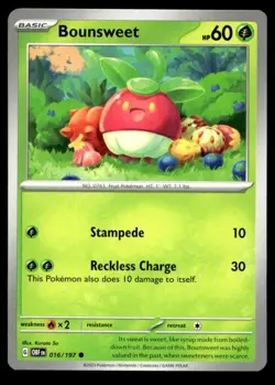 Bounsweet SV03: Obsidian Flames 016/197 MP Pokemon TCG | Buy 10 Get 10 Free - Image 1