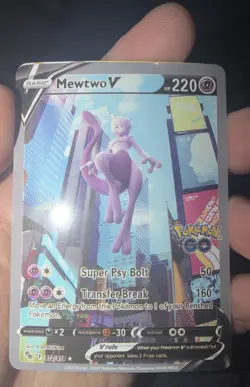 Mewtwo V (Alternate Full Art) 072/078 Pokemon GO Holo - Image 1