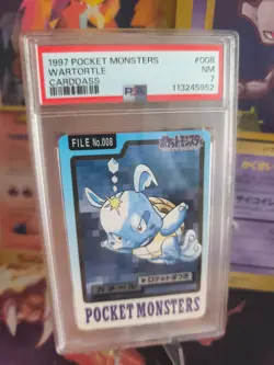 Pokemon Card Wartortle Schillok Pocket Monsters Carddass 1997 Japanese PSA 7 - Image 1