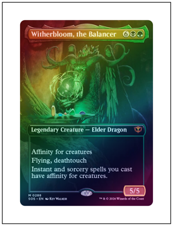 1x Witherbloom, the Balancer, Secrets of Strixhaven, Borderless Art Foil, MTG NM - Image 1