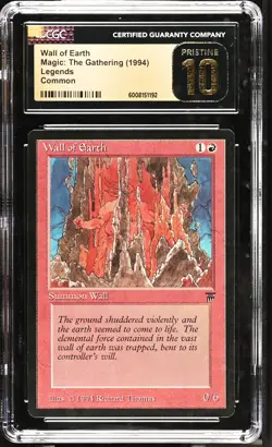WALL OF EARTH Legends CGC 10 Pristine MTG [Nostalgium] - Image 1