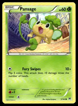 Pansage XY - BREAKthrough 5/162 MP Pokemon TCG | Buy 10 Get 10 Free - Image 1