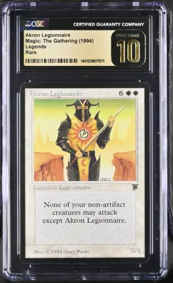 AKRON LEGIONNAIRE Legends Rare CGC 10 Pristine MTG [Nostalgium] - Image 1