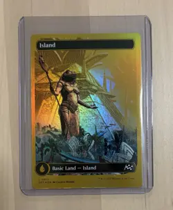 Magic The Gathering Island (0513) First-Place Foil Aetherdrift Foil Land NM - Image 1