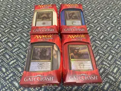 4x Magic The Gathering TCG MTG Gatecrash Intro Packs: White, Blue, Black, Red - Image 1