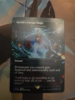 MTG Foil Aerith's Curaga Magic Borderless Art Final Fantasy - Image 1