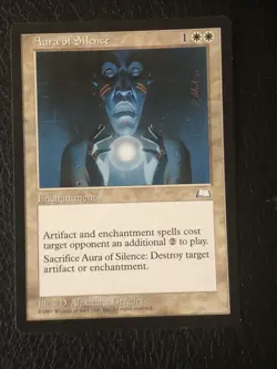 Aura Of Silence X1 Weatherlight Ex Condition See Pics Front Back - Image 1