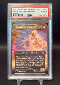 PSA 10 - Galadriel of Lothlorien - Borderless- MTG #446 Lord of the Rings LTR - Image 1
