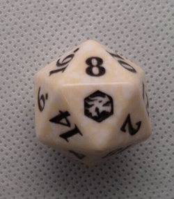 MTG d20 Spindown die dice White AFR Dungeons Dragons Adventures Forgotten Realms - Image 1