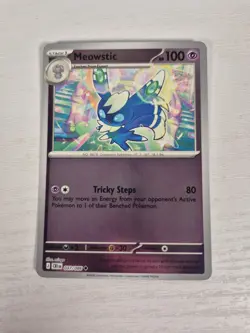037/086 Meowstic Reverse Holo Card - Chaos Rising - Pokemon TCG Mega Evolutions - Image 1