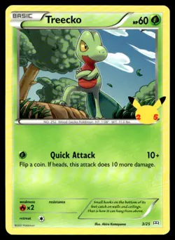 Treecko - 3/25 McDonald's 25th Anniversary Promos 003/025 MP Pokemon TCG | Buy 1 - Image 1