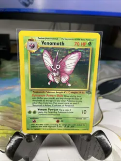Pokemon TCG Venomoth 13/64 Jungle 1999 Holo Rare WOTC LP - Image 1