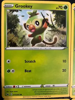 x12 Grookey thwackey Rillaboom Pokemon TCG mixed Lot Cute Unique Collection - Image 2