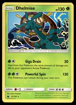 Dhelmise SM - Celestial Storm 22/168 MP Pokemon TCG | Buy 10 Get 10 Free - Image 1