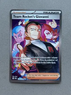 Team Rocket's Giovanni 238/182 Pokemon SV10 Destined Rivals SIR Holo - NM - Image 3