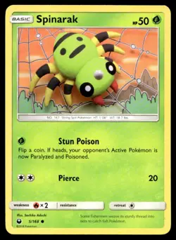 Spinarak SM - Celestial Storm 5/168 MP Pokemon TCG | Buy 10 Get 10 Free - Image 1
