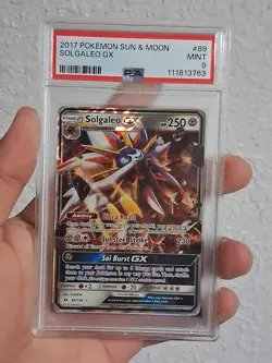 2017 Pokemon Sun & Moon Base Set Solgaleo GX #89 PSA 9 - Image 1