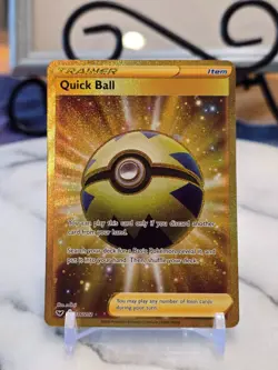 Pokemon TCG Quick Ball (Secret) 216/202 Swsh01: Sword & Shield Holo LP - Image 1
