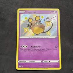 Pokemon Dedenne SV051/SV122 Shiny Vault Holo Rare TCG Shining Fates - Image 1