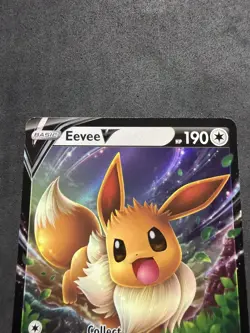 Pokemon Card - Eevee V Sword & Shield Promo SWSH065 Promo Holo Near Mint - Image 3