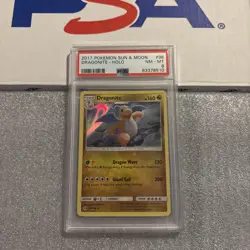 2017 Pokemon Sun & Moon Dragonite-Holo PSA 8 - Image 1